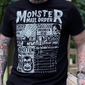 New XL Sourpuss Kustom Kreeps Retro Monster Mail Order Tee Rockabilly Punk